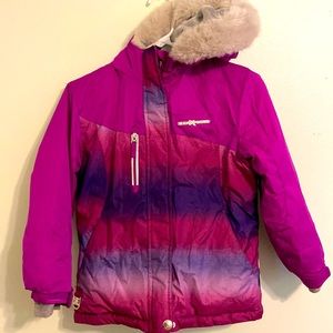 ZeroXposur Girls dark Pink/Purple Jacket with hood.